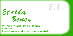 etelka benes business card